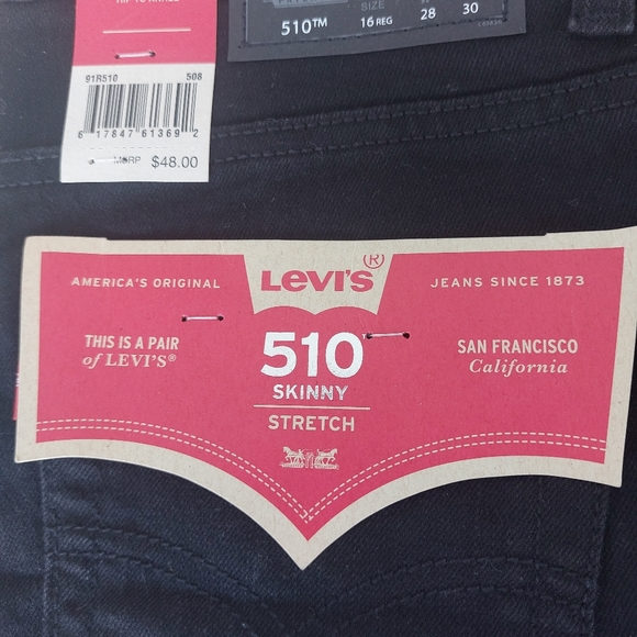 Levi Strauss Boy's Skinny 💙 Fit Stretch Jeans 👖 16 Size - Picture 3 of 9